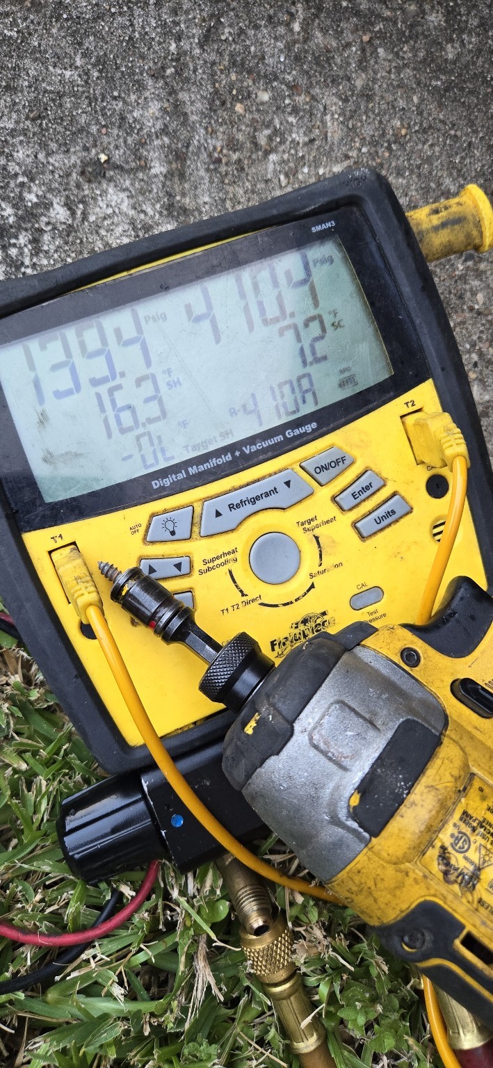 Checking refrigerant and freon levels