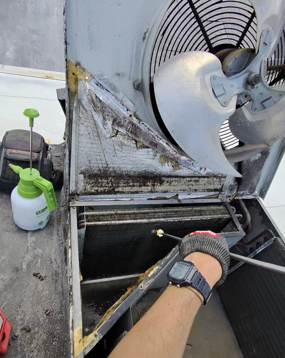 AC coil cleaning service